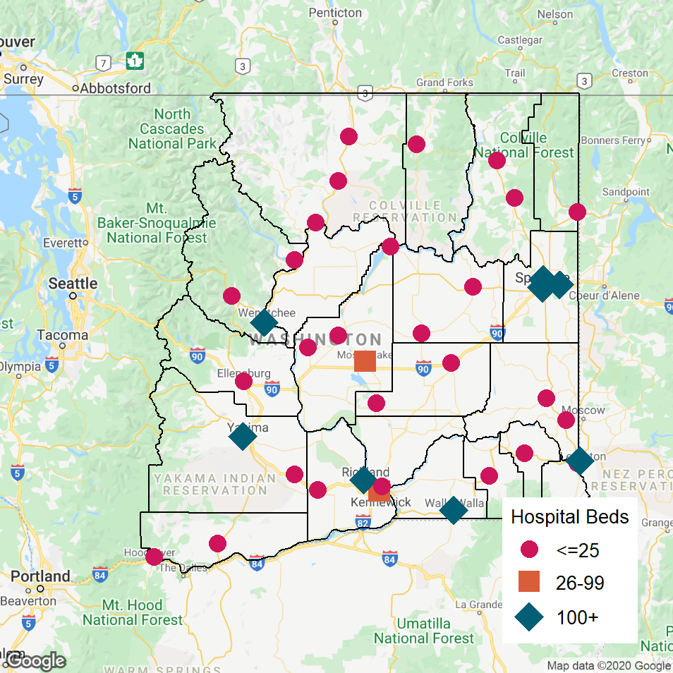 Hospitals in Eastern Washington State